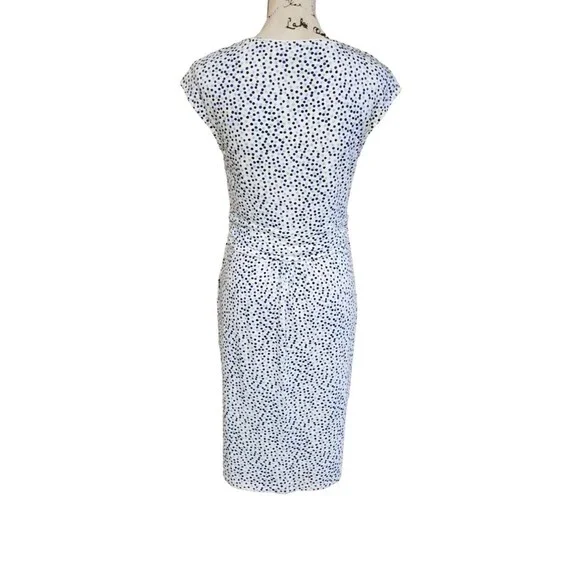 Boden Margot Jersey Dress with Pockets Women Size 12 L Blue Polka Dot Print EUC - Picture 6 of 16